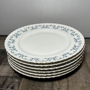 Vintage 40's Royal Tettau Germany Fine Porcelain Salad Plates Hand Painted Rare